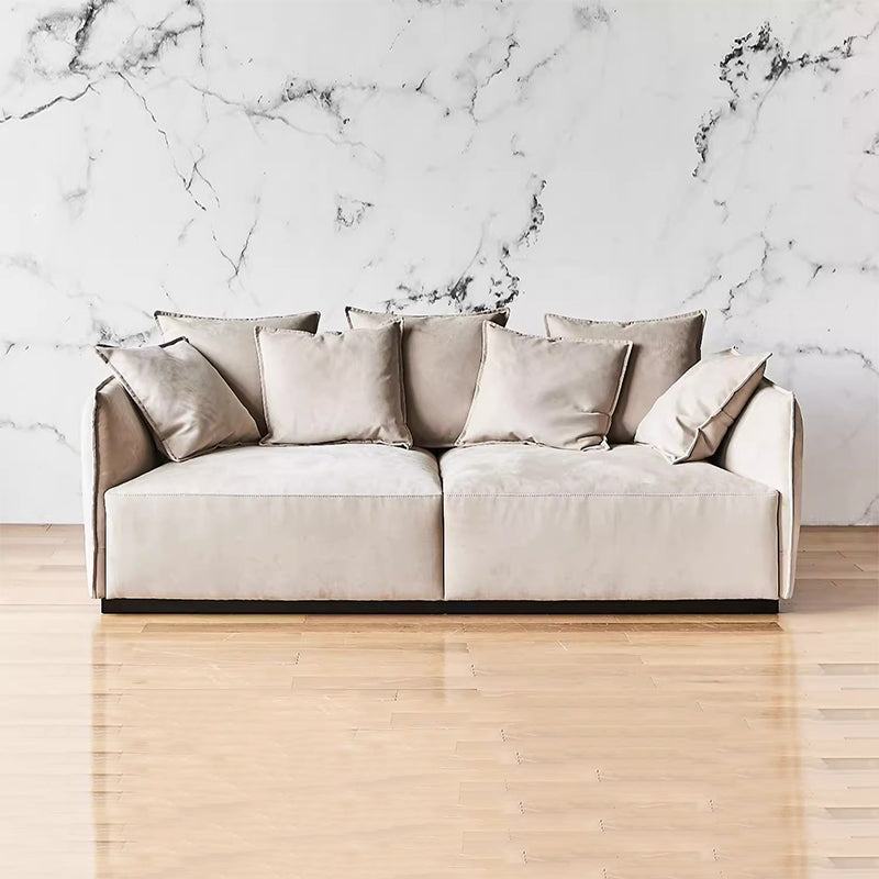 Filippo Khaki Velvet 3-Seater Sofa