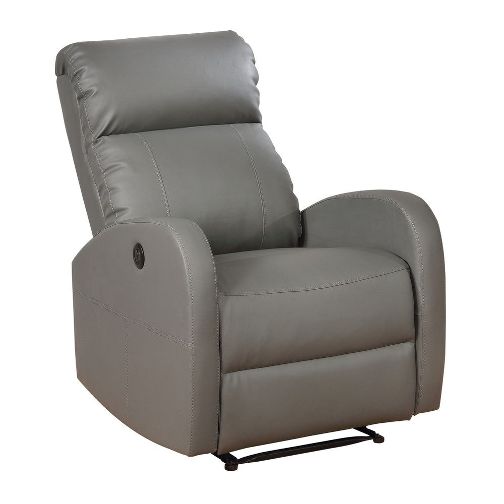 Petit fauteuil de lecture inclinable électrique AC Pacific Modern en similicuir