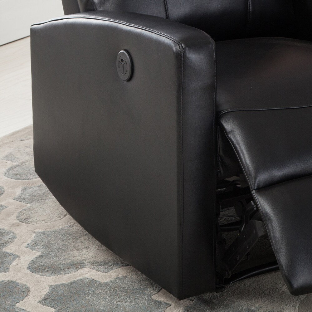 Petit fauteuil de lecture inclinable électrique AC Pacific Modern en similicuir