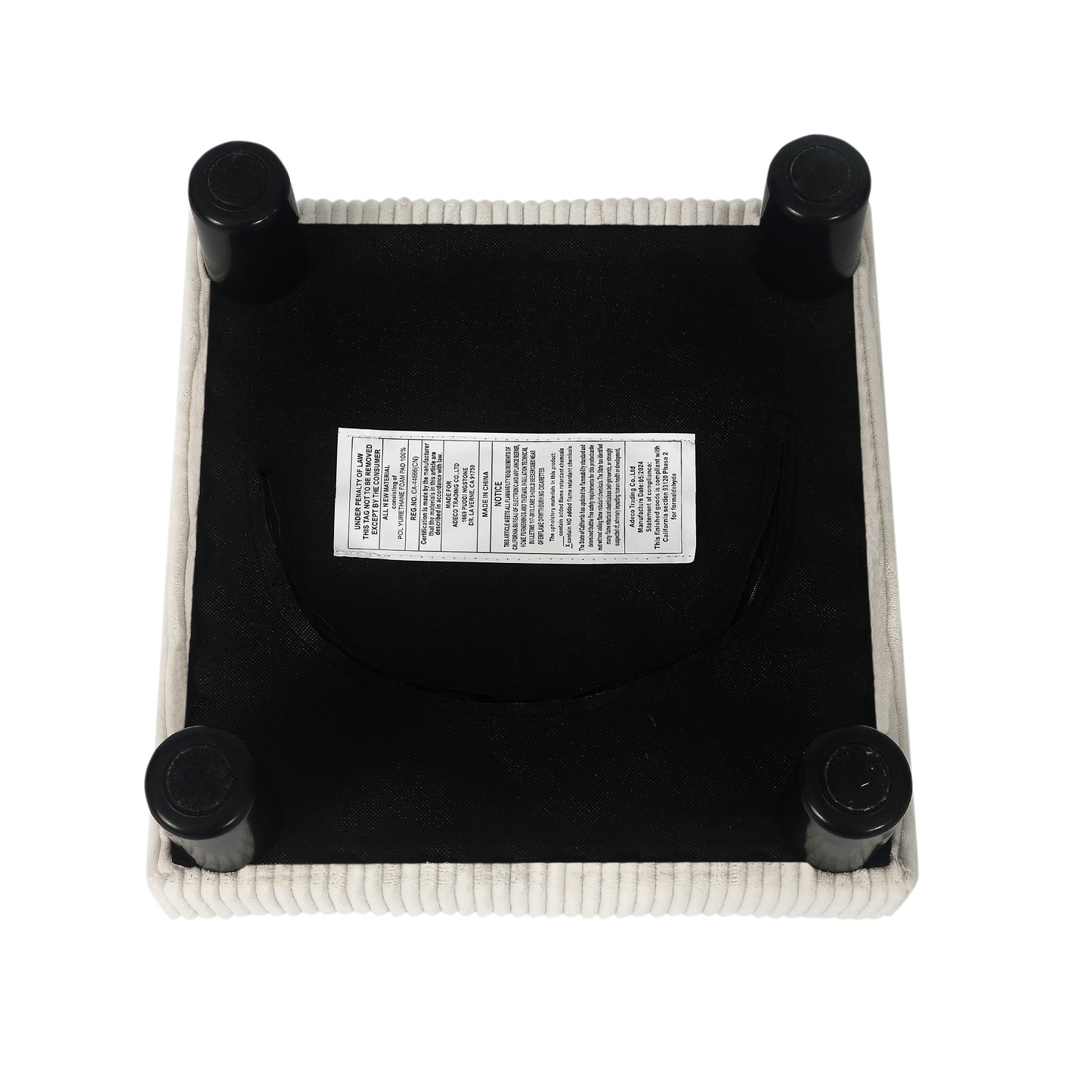 Tabouret d'escalier pour chien Adeco Ottoman rembourré en tissu