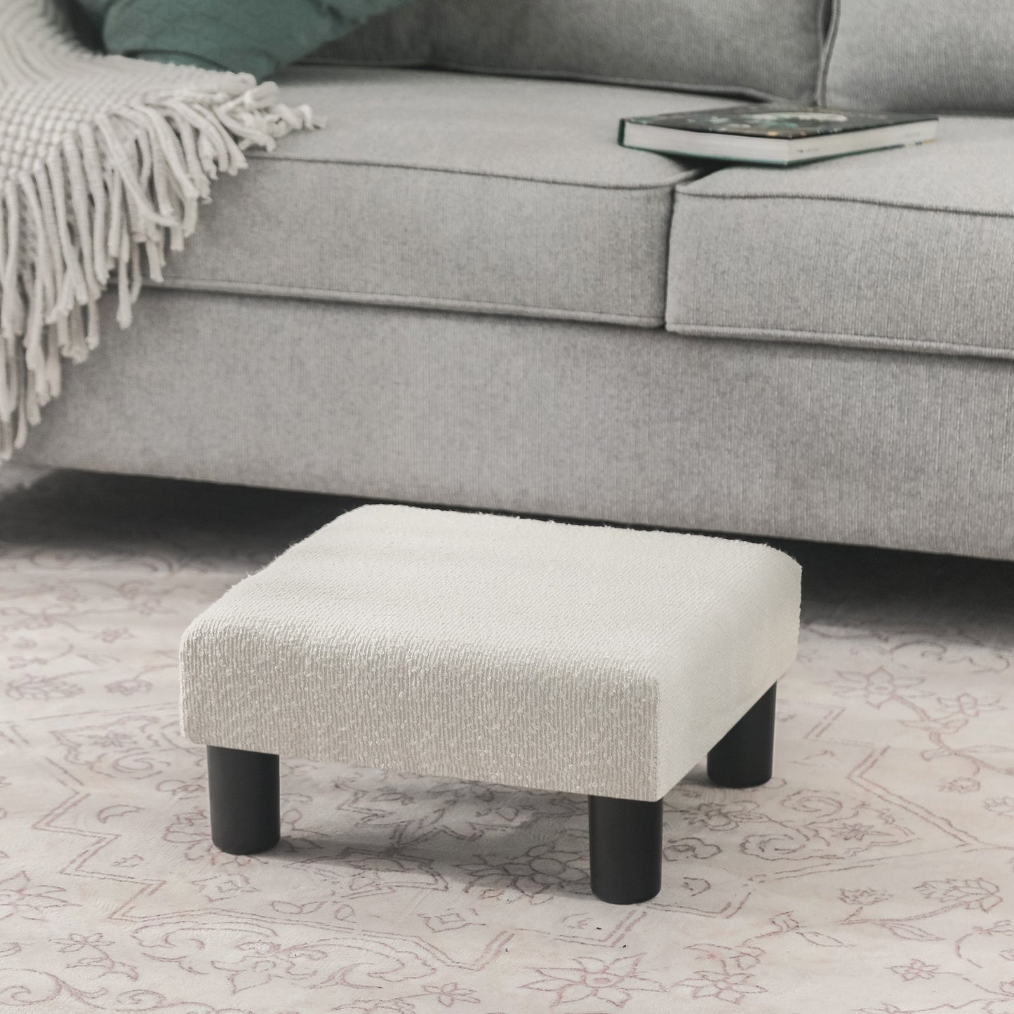 Tabouret d'escalier pour chien Adeco Ottoman rembourré en tissu