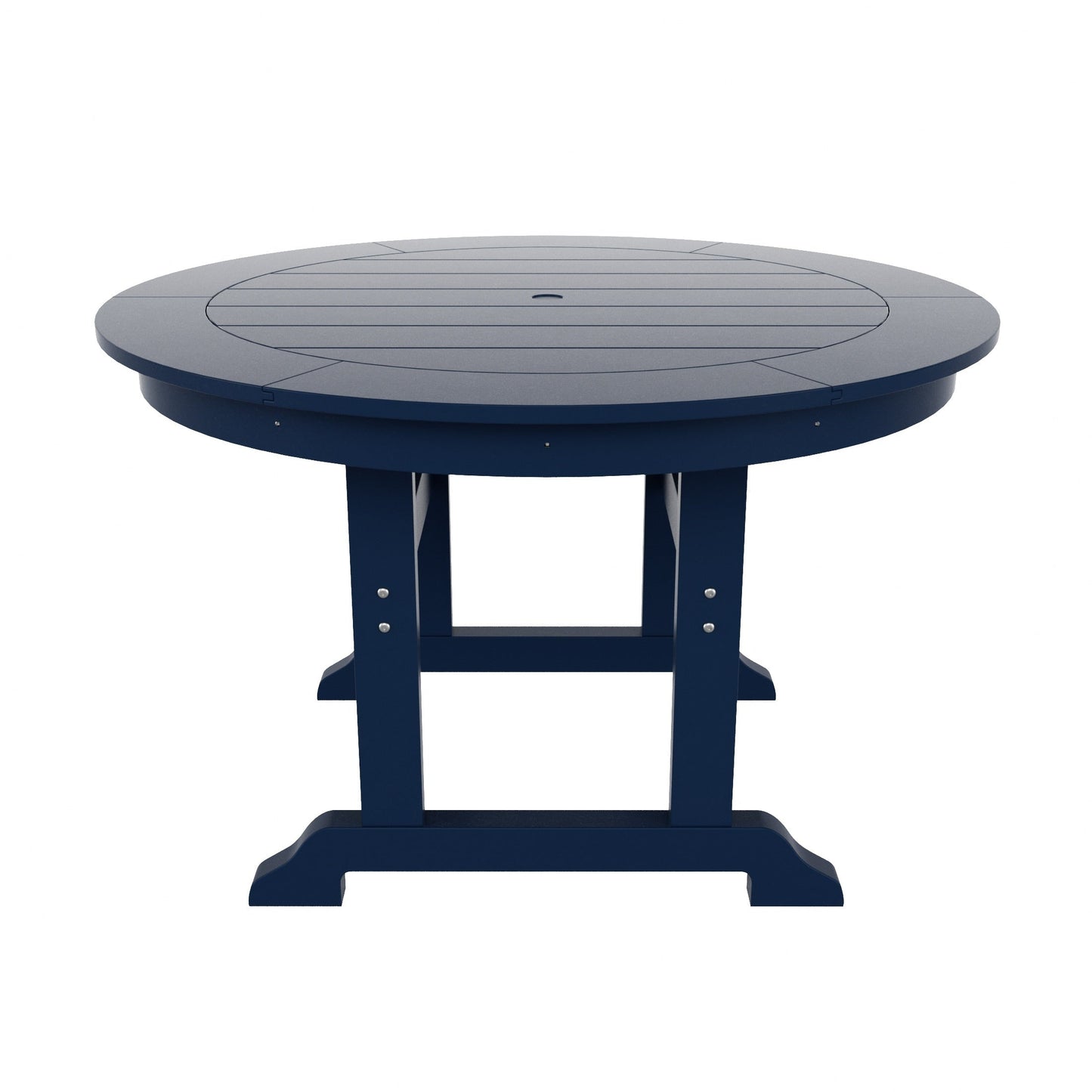 Ensemble de 5 chaises de salle à manger rondes Adirondack Polytrends Laguna en PEHD, toutes saisons, pour terrasse