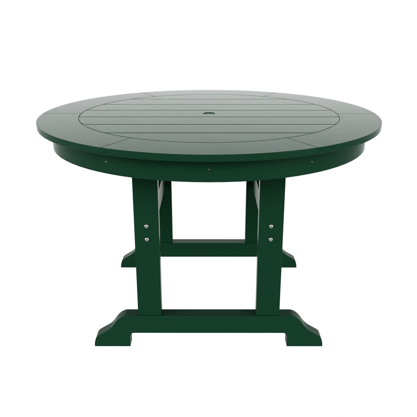Ensemble de 5 chaises de salle à manger rondes Adirondack Polytrends Laguna en PEHD, toutes saisons, pour terrasse
