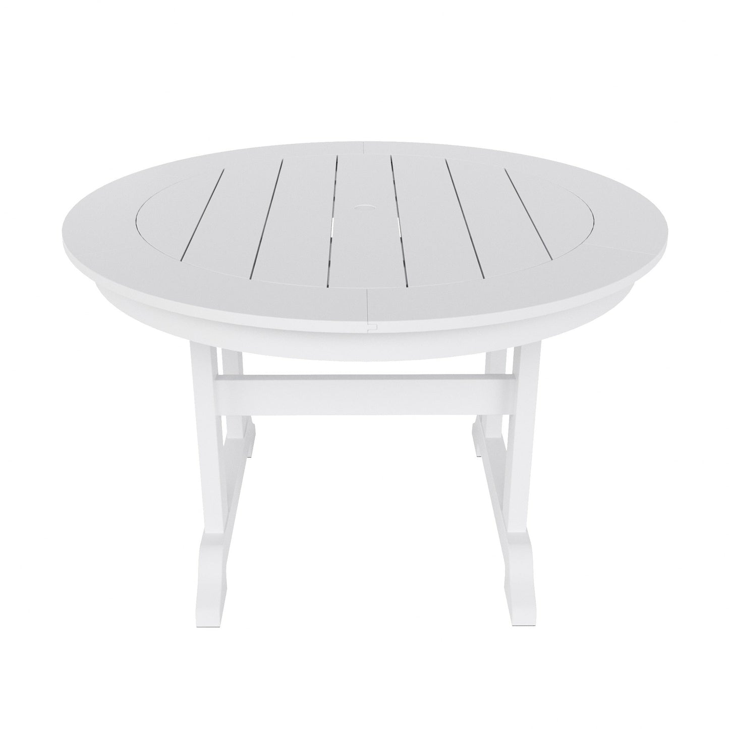 Ensemble de 5 chaises de salle à manger rondes Adirondack Polytrends Laguna en PEHD, toutes saisons, pour terrasse