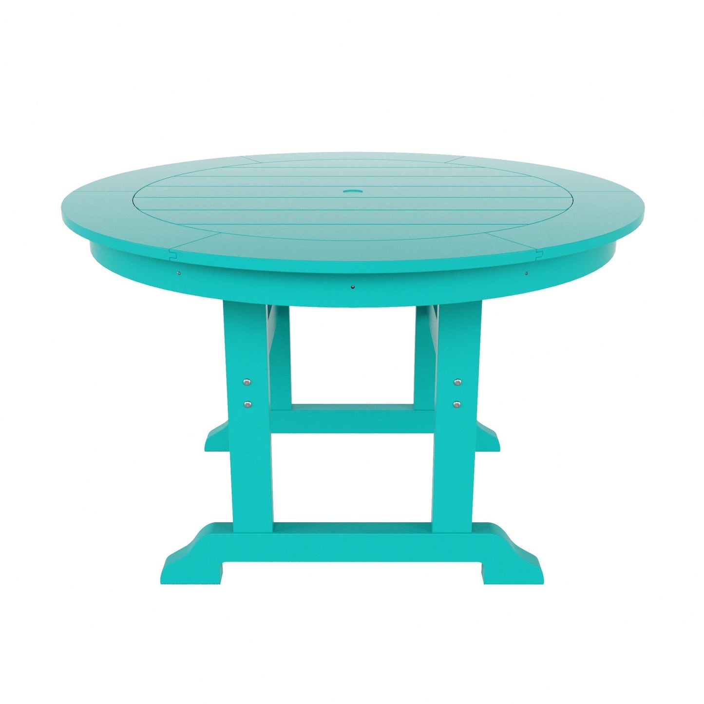 Ensemble de 5 chaises de salle à manger rondes Adirondack Polytrends Laguna en PEHD, toutes saisons, pour terrasse