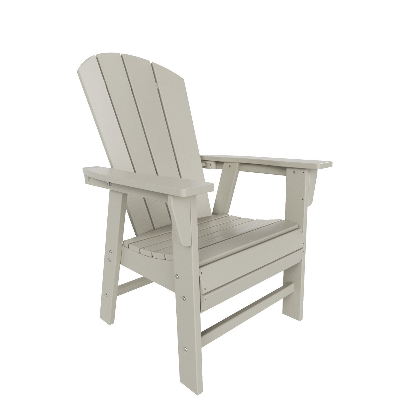 Ensemble de 5 chaises de salle à manger rondes Adirondack Polytrends Laguna en PEHD, toutes saisons, pour terrasse