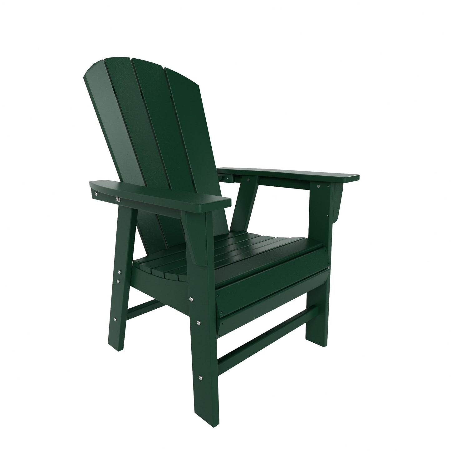 Ensemble de 5 chaises de salle à manger carrées Adirondack Polytrends Laguna en PEHD, toutes saisons