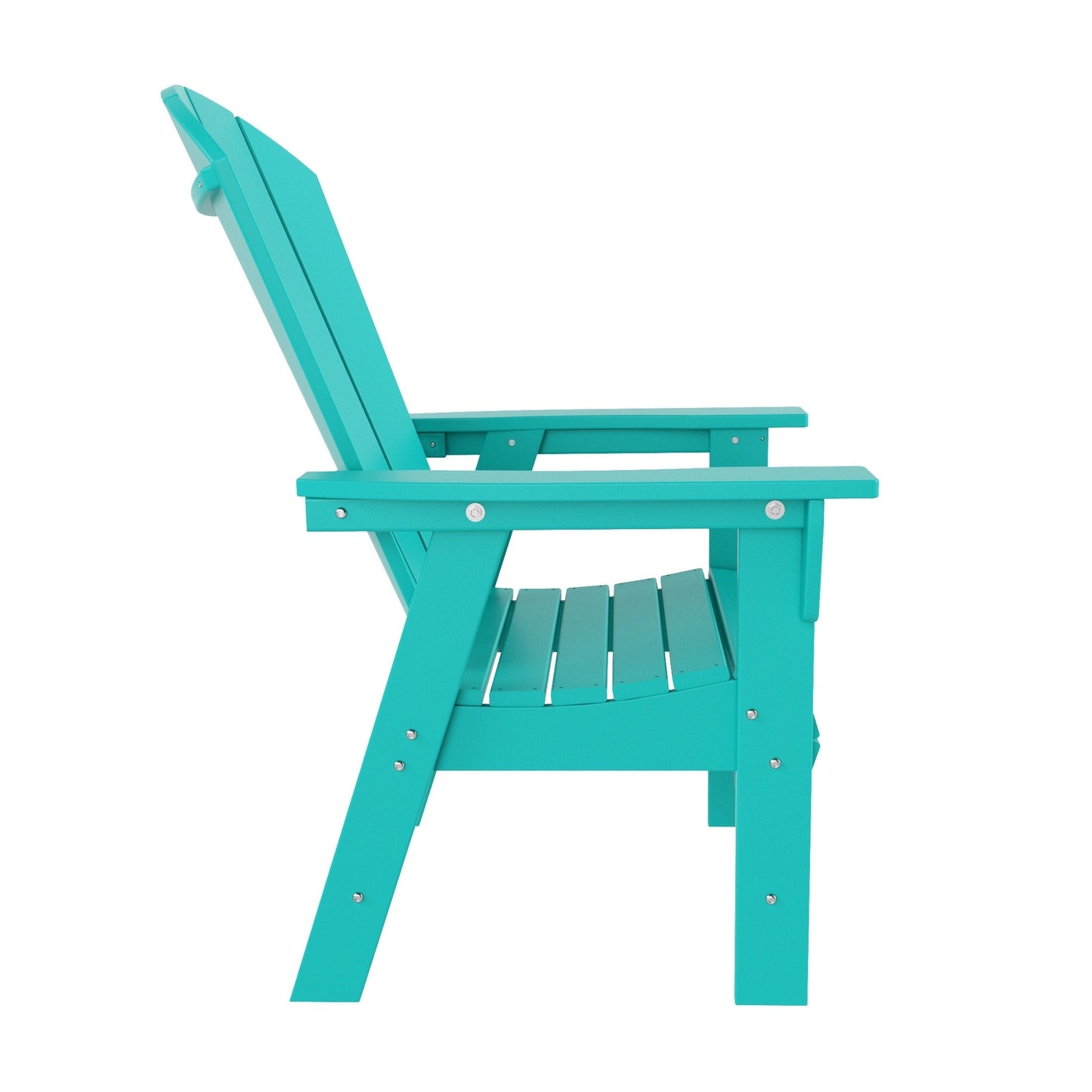 Ensemble de 5 chaises de salle à manger carrées Adirondack Polytrends Laguna en PEHD, toutes saisons