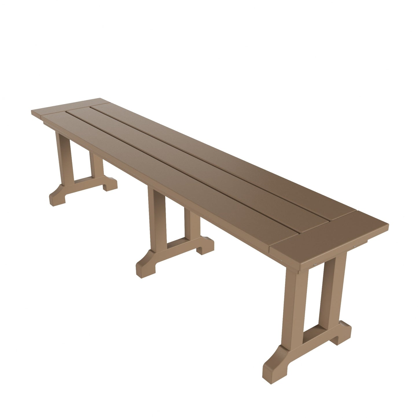 Ensemble de salle à manger d'extérieur Polytrends Laguna en PEHD, toutes saisons, avec table rectangulaire, fauteuils et banc (ensemble de 6 pièces)