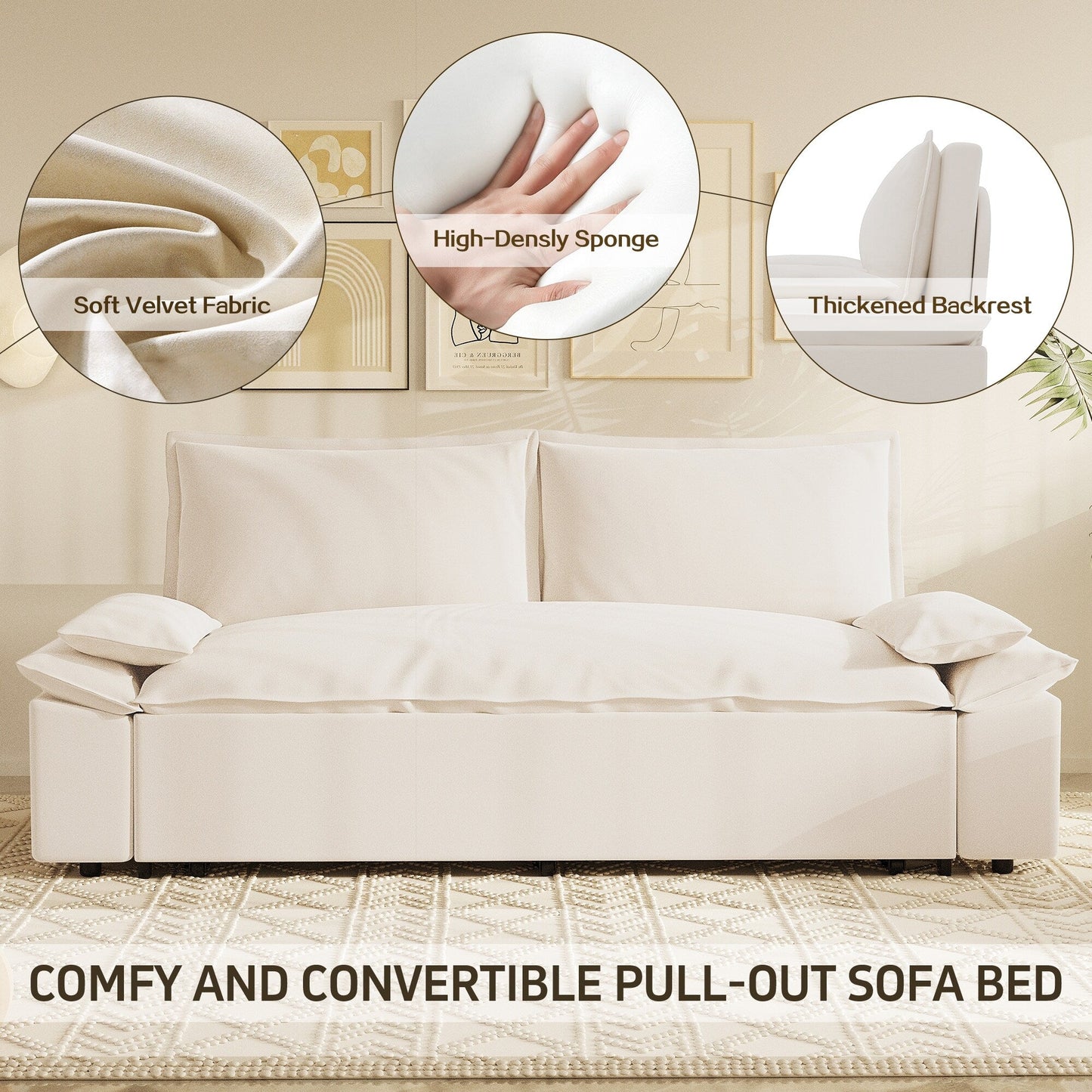 Canapé-lit convertible abordable : un meuble peu encombrant pour les petits espaces