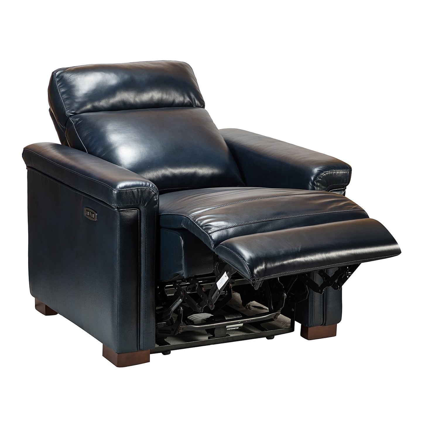 Fauteuil inclinable électrique classique contemporain Alicia 34,65 po en cuir véritable avec port USB (lot de 2)