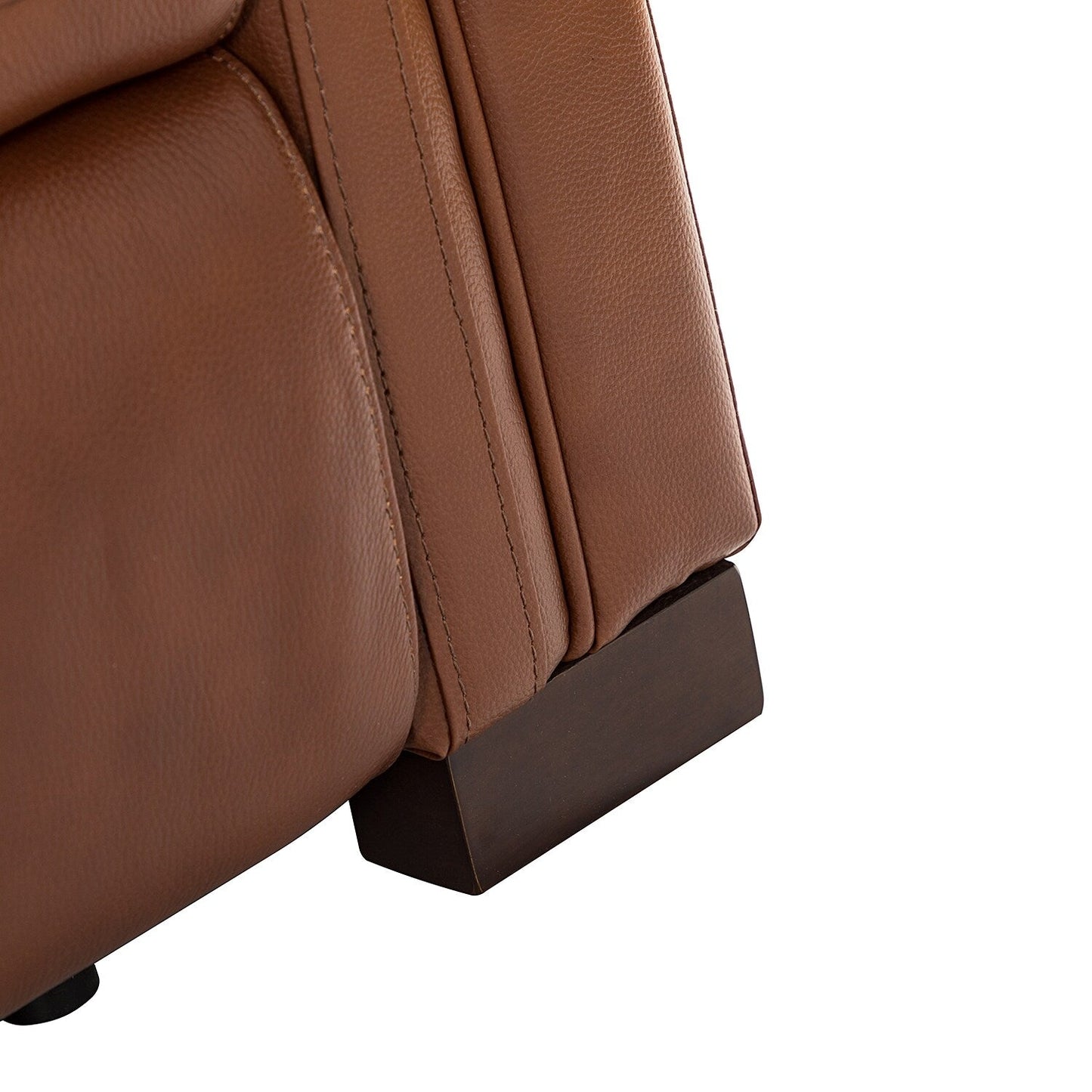 Fauteuil inclinable électrique classique contemporain Alicia 34,65 po en cuir véritable avec port USB (lot de 2)