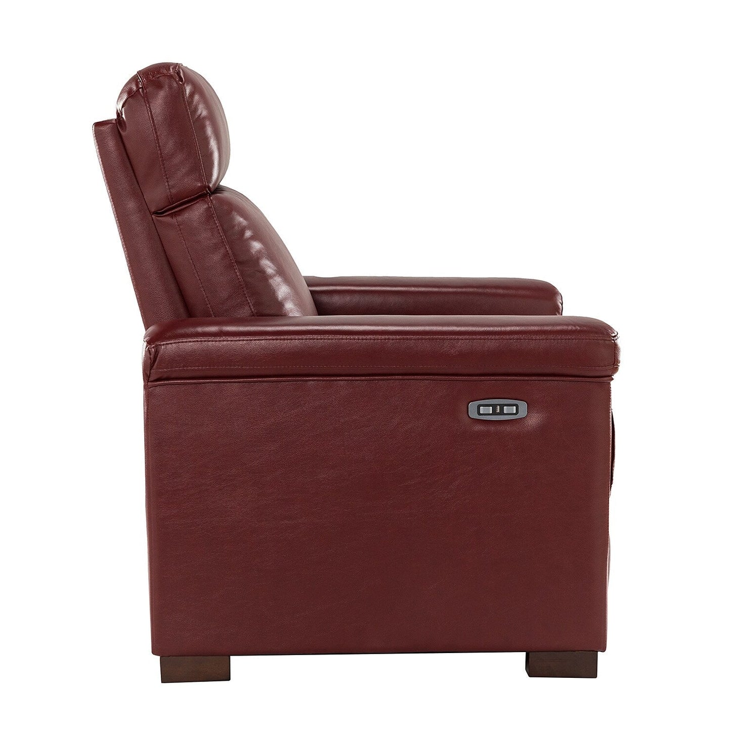 Fauteuil inclinable électrique classique contemporain Alicia 34,65 po en cuir véritable avec port USB (lot de 2)