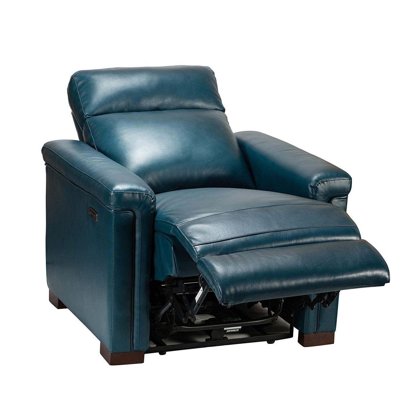 Fauteuil inclinable électrique classique contemporain Alicia 34,65 po en cuir véritable avec port USB (lot de 2)