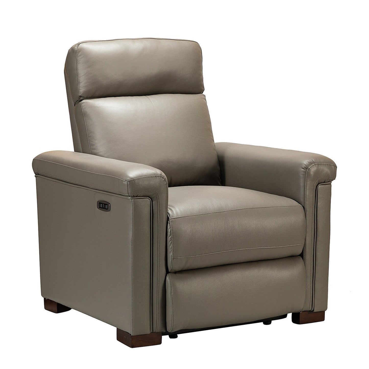 Fauteuil inclinable électrique classique contemporain Alicia 34,65 po en cuir véritable avec port USB (lot de 2)