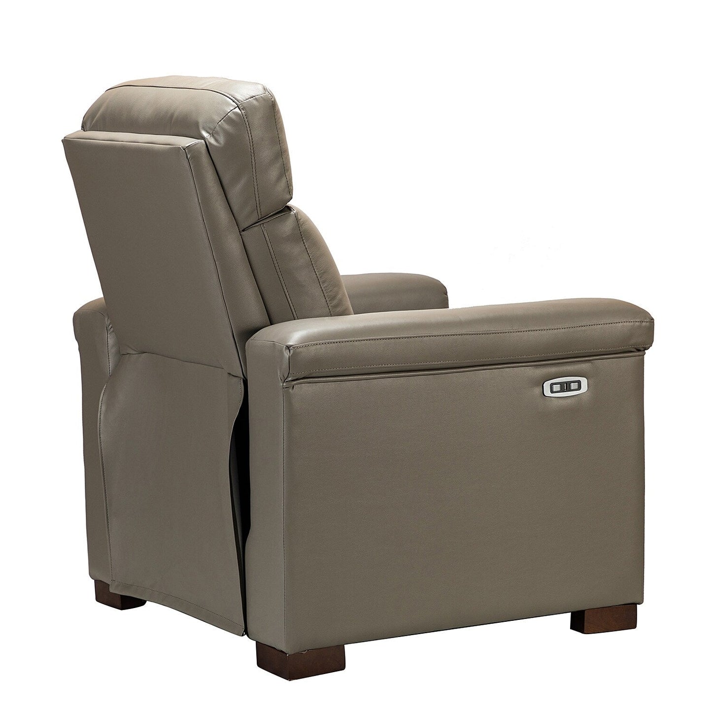 Fauteuil inclinable électrique classique contemporain Alicia 34,65 po en cuir véritable avec port USB (lot de 2)