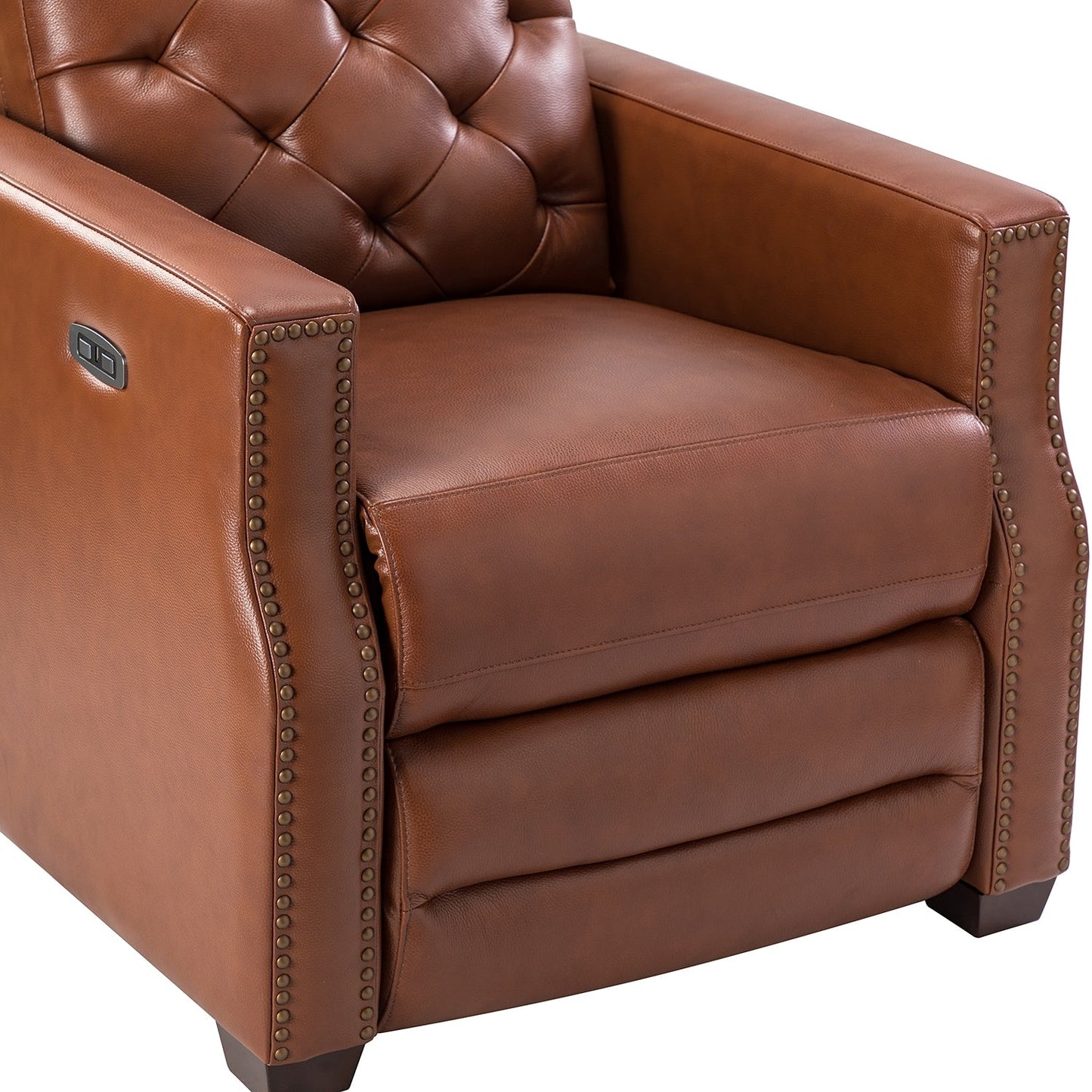 Fauteuil inclinable électrique Alina 31,50 pouces de large en cuir véritable avec port USB, lot de 2