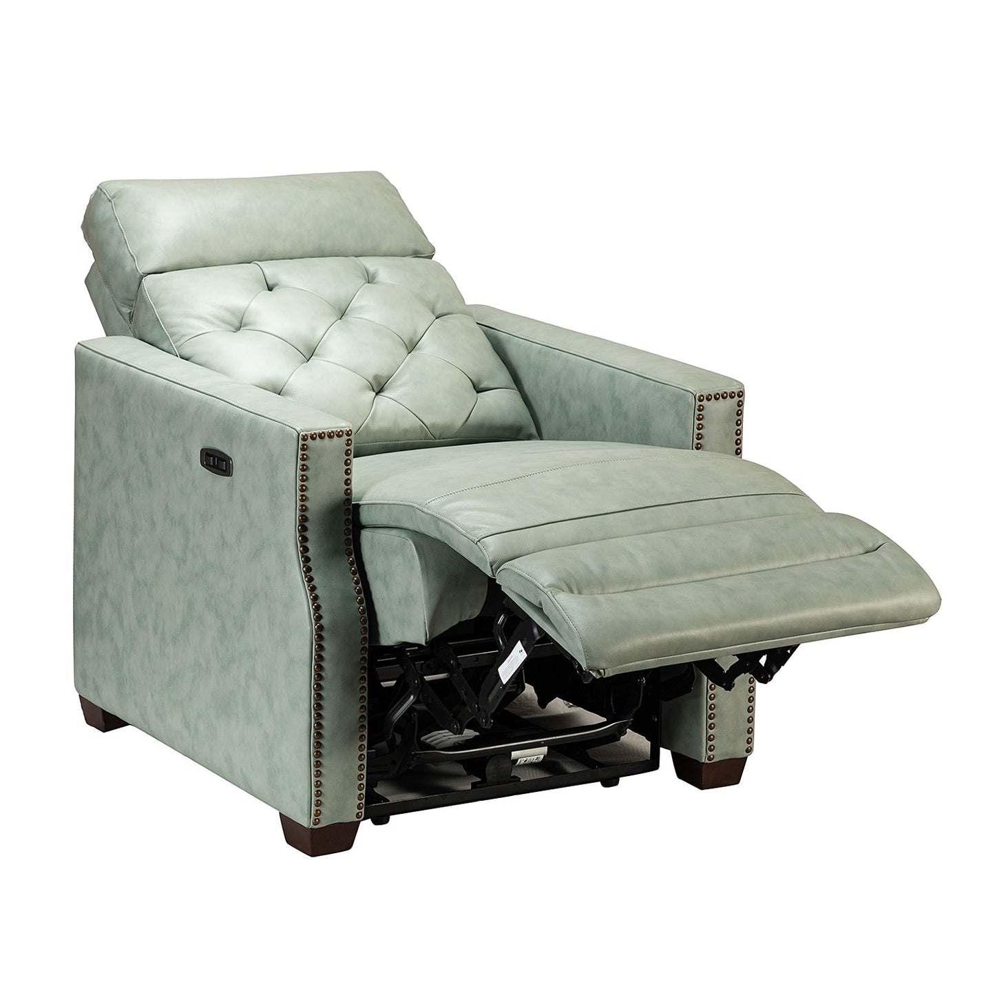 Fauteuil inclinable électrique Alina 31,50 pouces en cuir véritable avec port USB