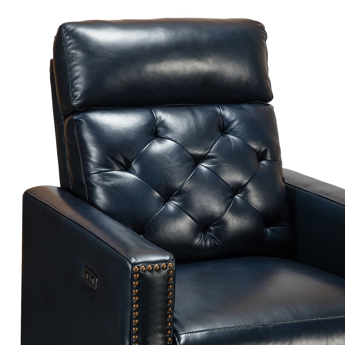 Fauteuil inclinable électrique Alina 31,50 pouces en cuir véritable avec port USB