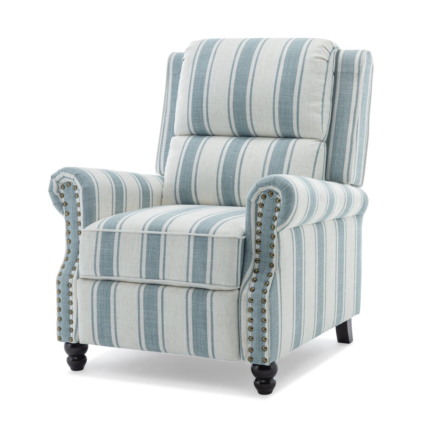 Fauteuil inclinable Alisa 35 po de largeur en cuir végétalien et lin