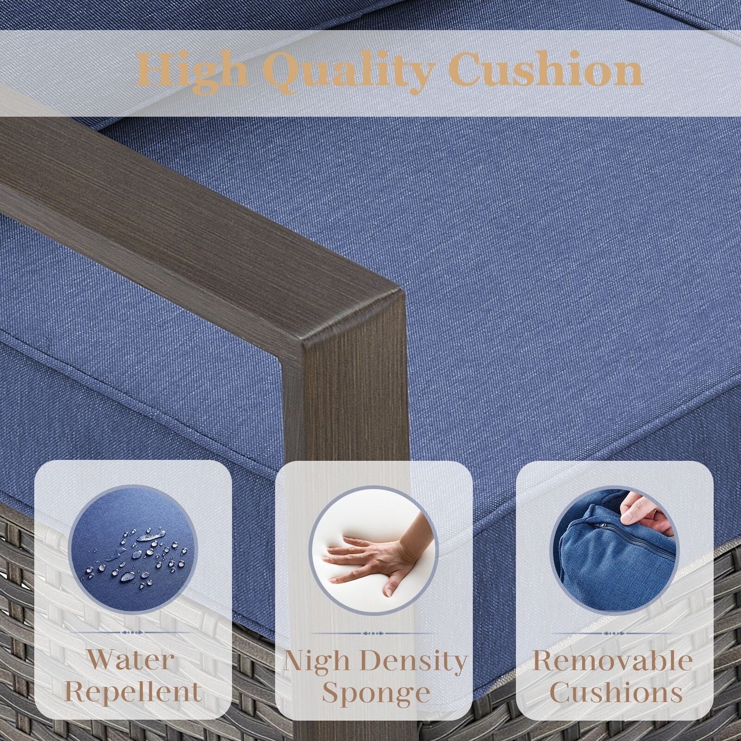 Ensemble de canapés et de chaises pivotantes d'extérieur toutes saisons Gymojoy