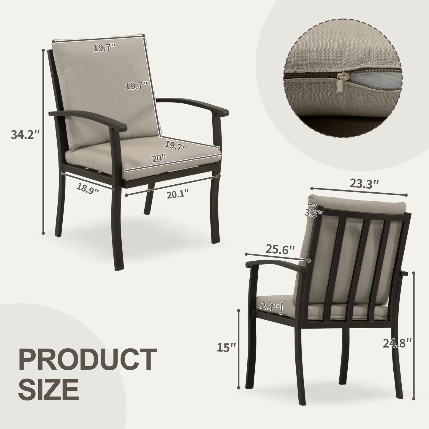 Ensemble de salle à manger de patio en aluminium 9 pièces EGEIROS LIFE AluLux avec coussins lavables