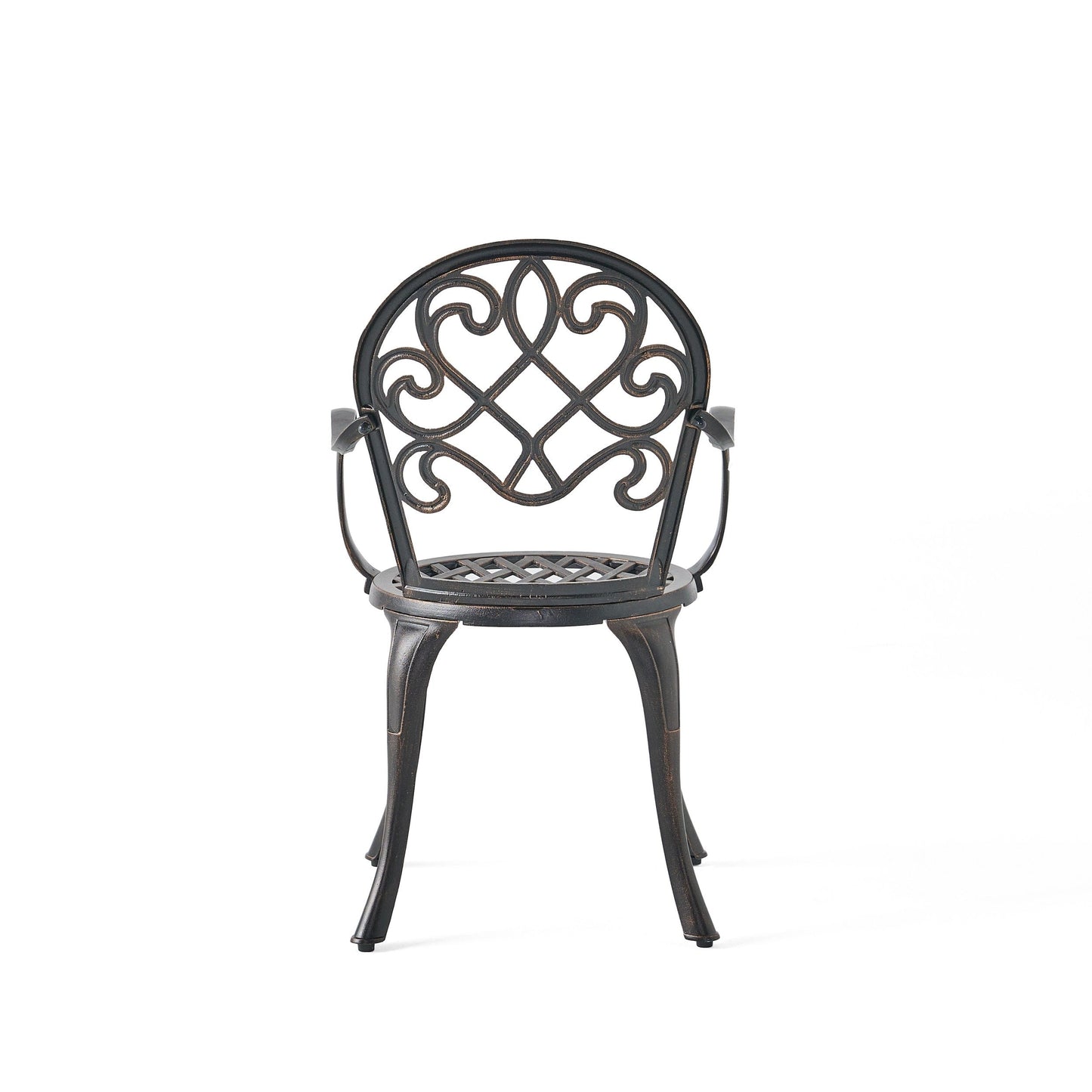 Christopher Knight Home Angeles Ensemble de bistrot d'extérieur en aluminium moulé avec seau à glace intégré