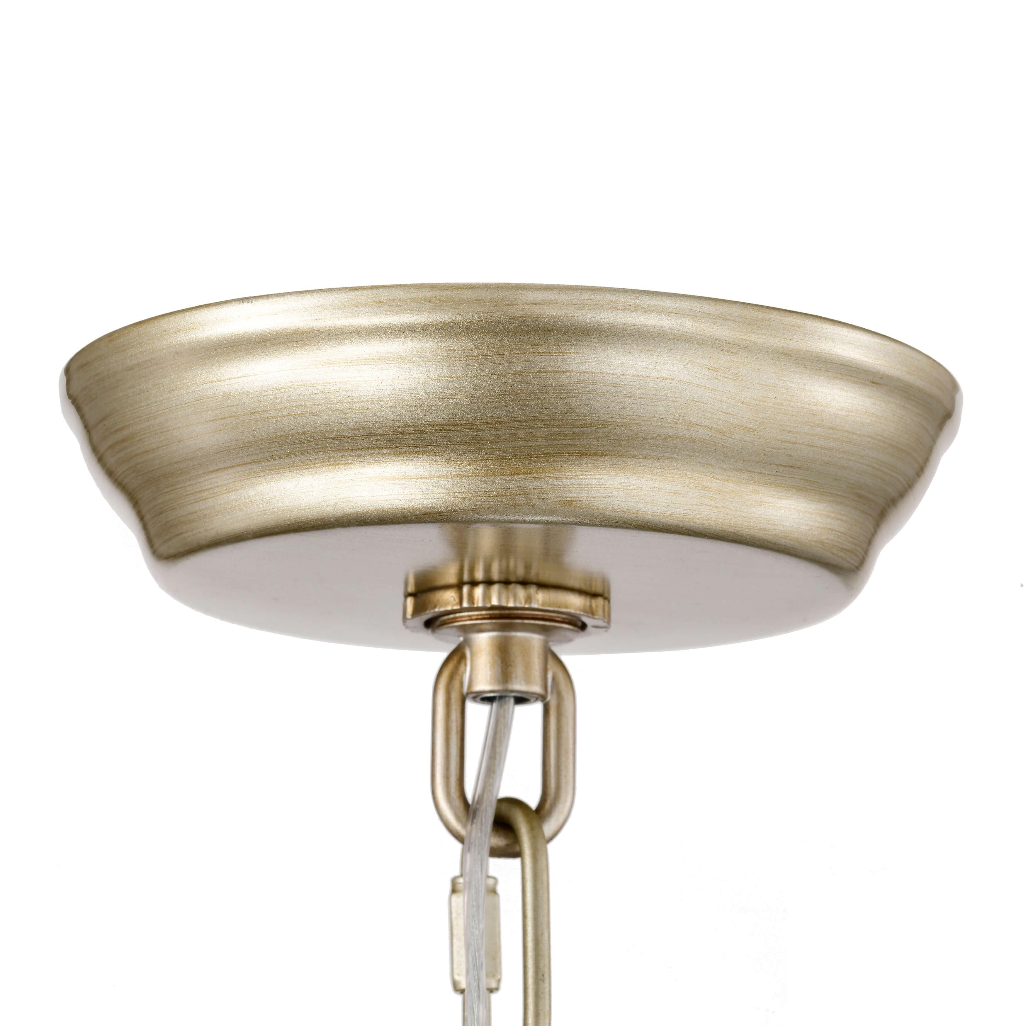 Lustre tambour Anita avec prisme en verre transparent