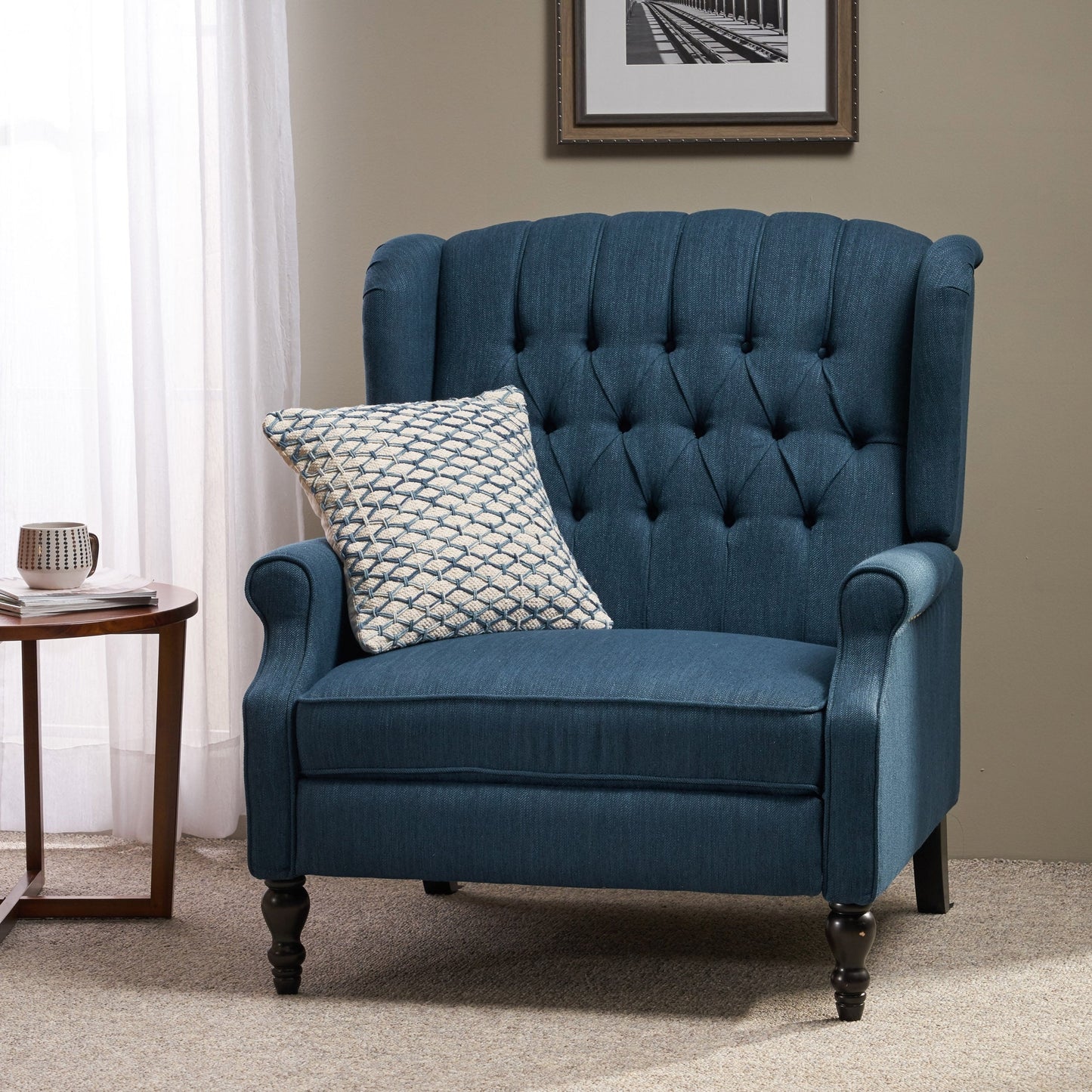 Fauteuil inclinable capitonné surdimensionné Apaloosa en tissu par Christopher Knight Home