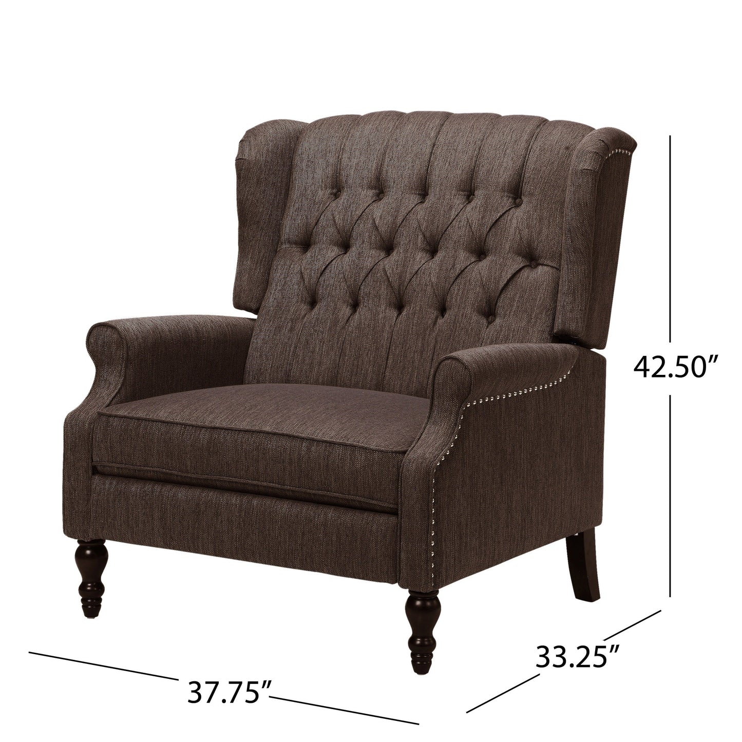 Fauteuil inclinable capitonné surdimensionné Apaloosa en tissu par Christopher Knight Home