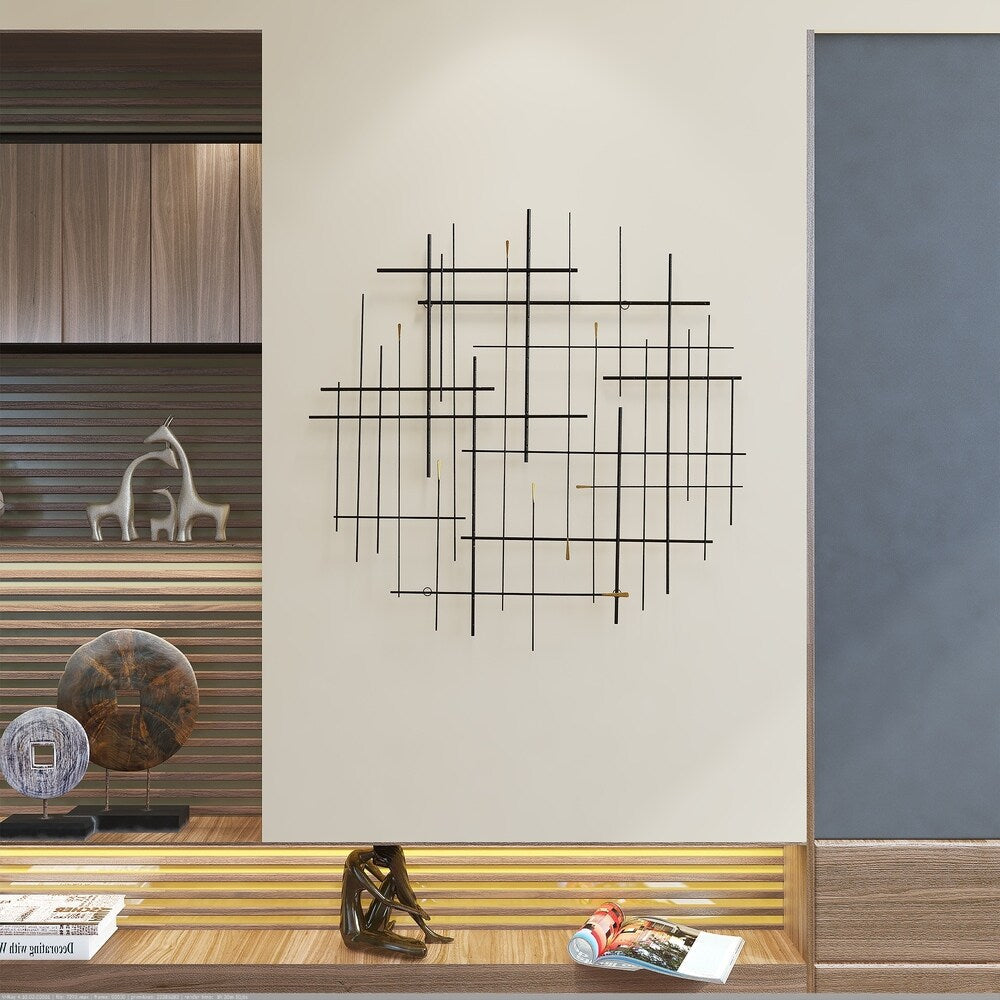 Décoration murale moderne en métal Carson Carrington Idakra - 28 H x 28 L x 1,5 P