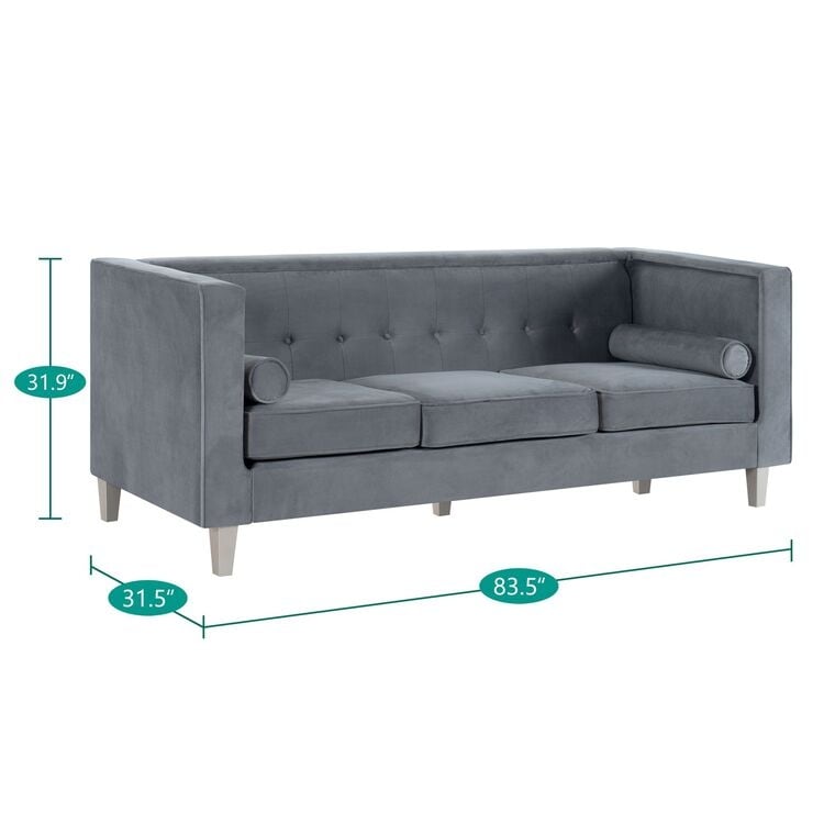 Canapé pour salon, canapé du milieu du siècle, coussin capitonné, pieds en bois massif, pour salon, chambre à coucher, confortable
