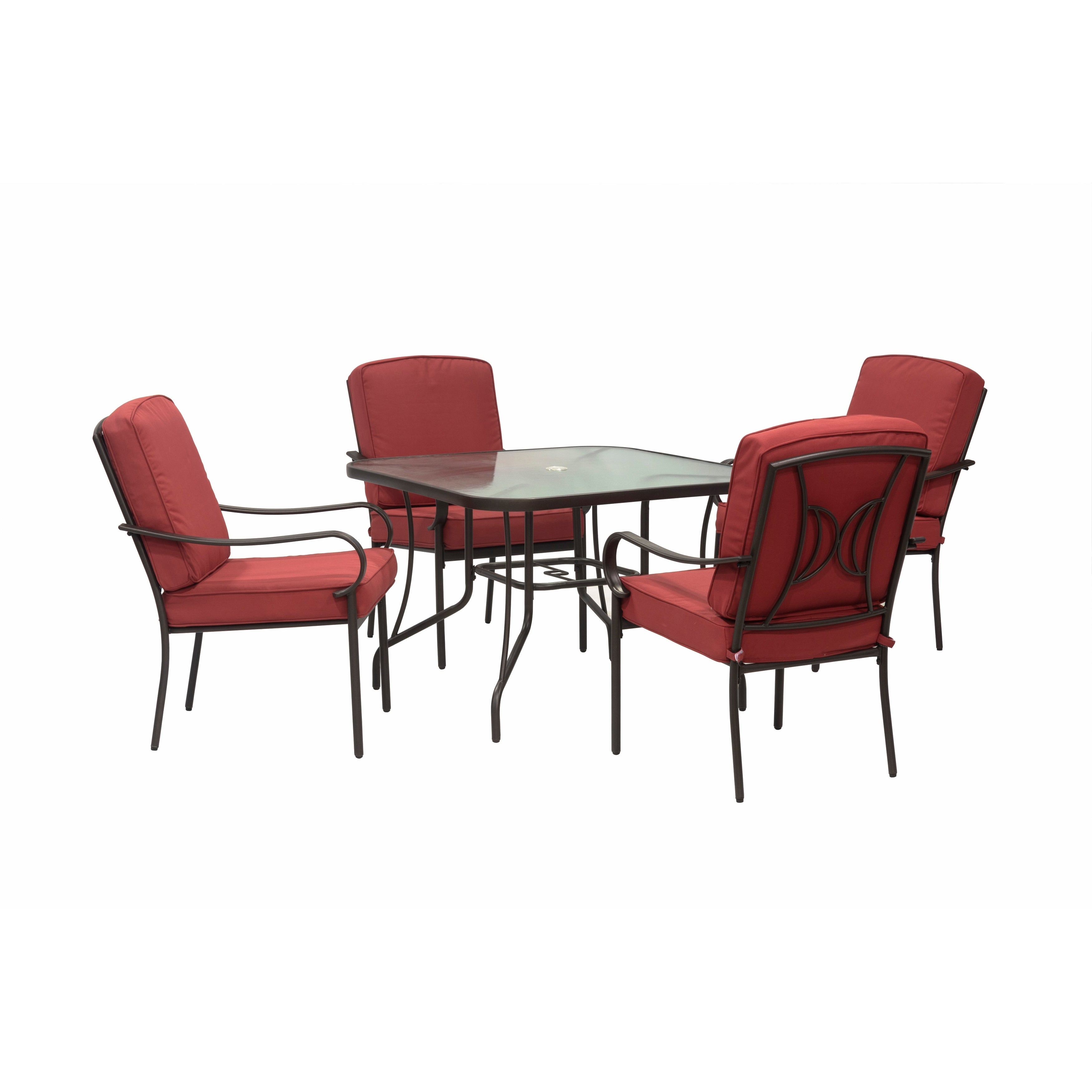 Ensemble de salle à manger d'extérieur Augusta 5 pièces avec table carrée