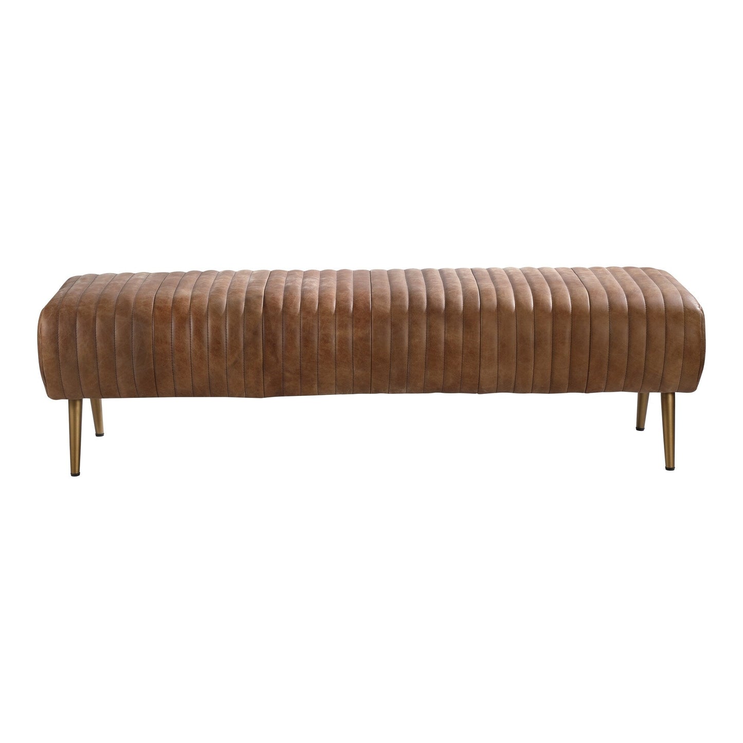 Banc moderne en cuir côtelé Aurelle Home