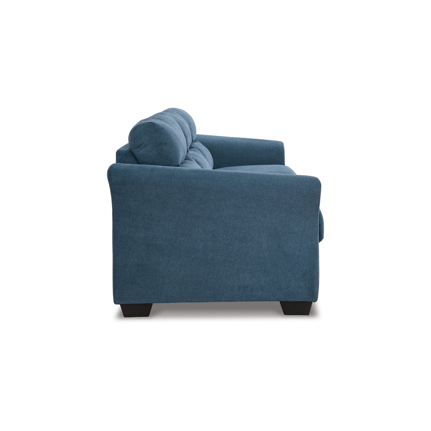 Canapé Avel, polyester bleu indigo doux, assise résistante à l'affaissement, 88 pouces