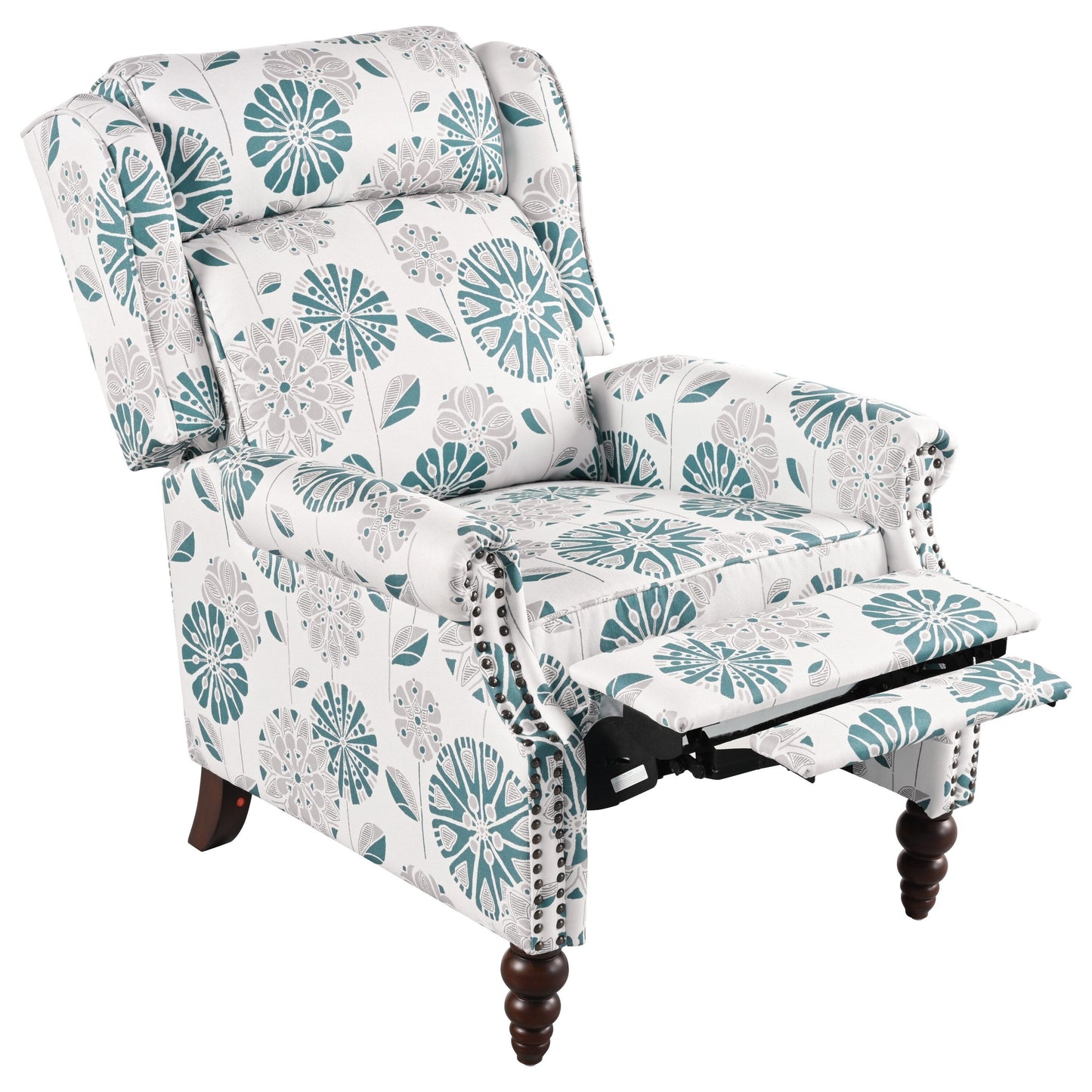 Fauteuil inclinable rembourré Barnn avec dossier à oreilles par Christopher Knight Home