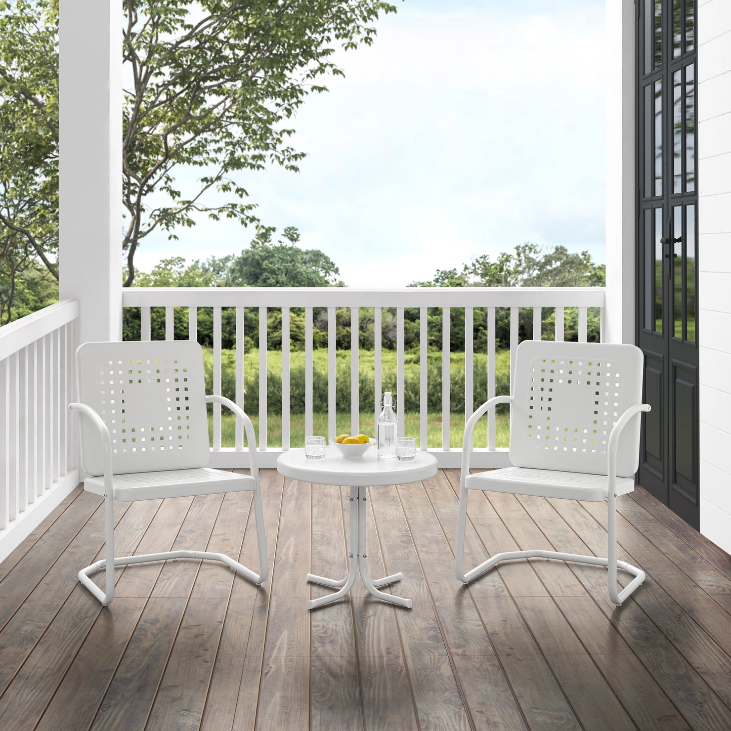 Ensemble de chaises d'extérieur Crosley Bates 3 pièces - 84 L x 22 P x 35 H