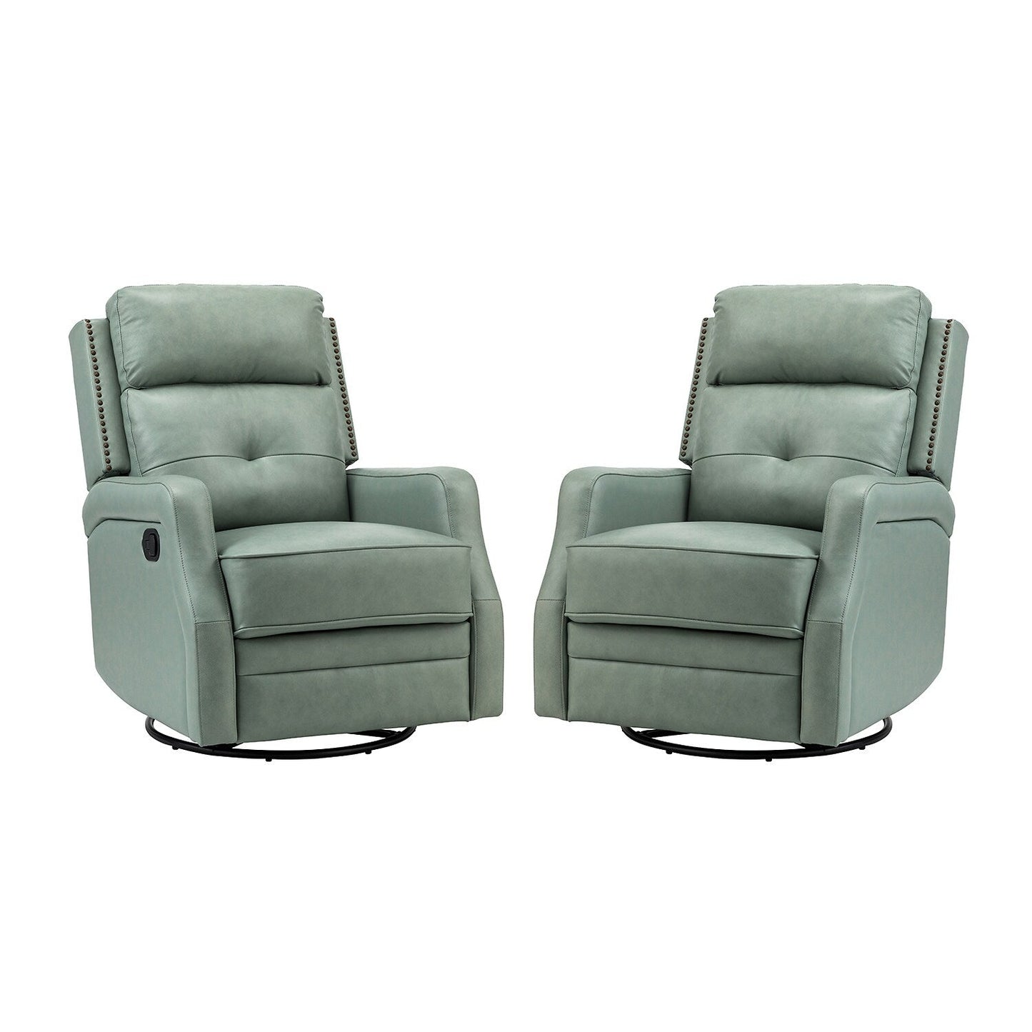 Ensemble de 2 fauteuils inclinables de salon Beatriz avec base en métal