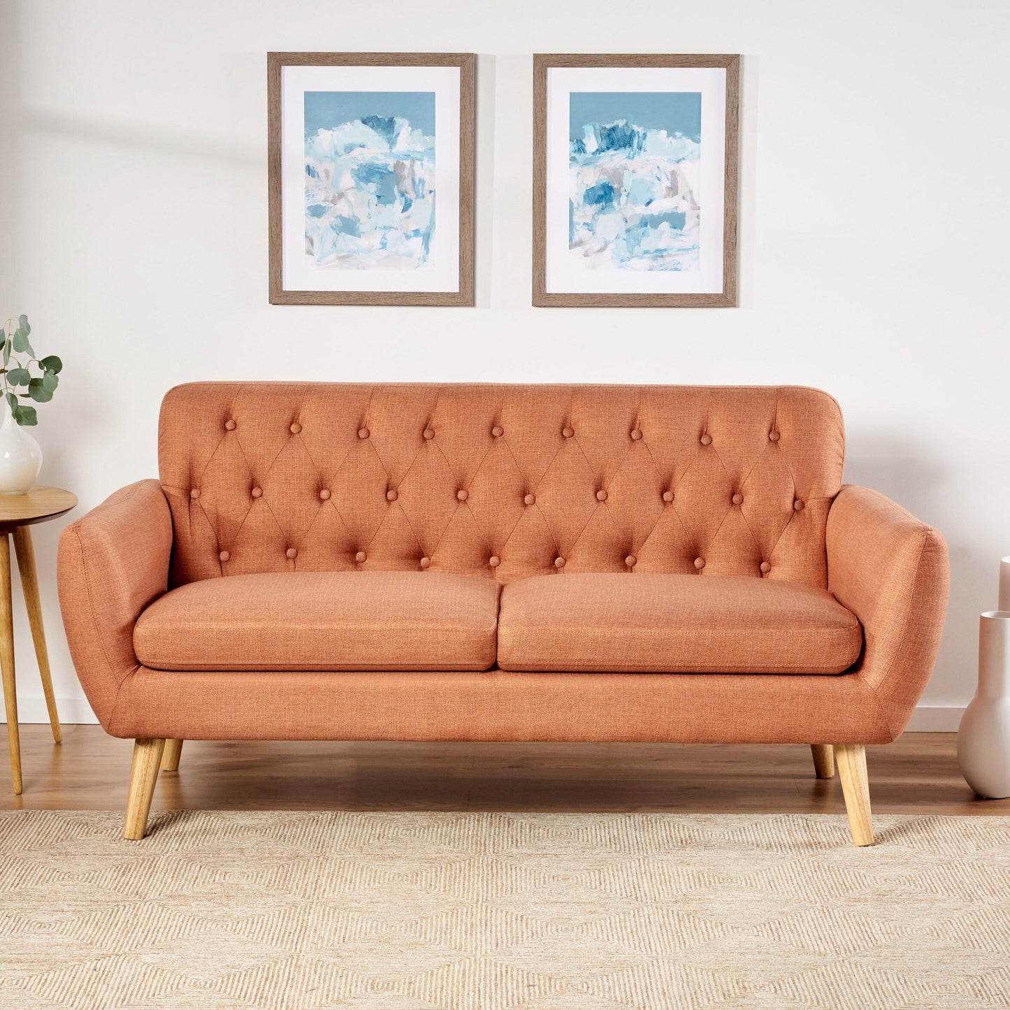 Petit canapé Bernice, style Mid-Century Modern, par Christopher Knight Home