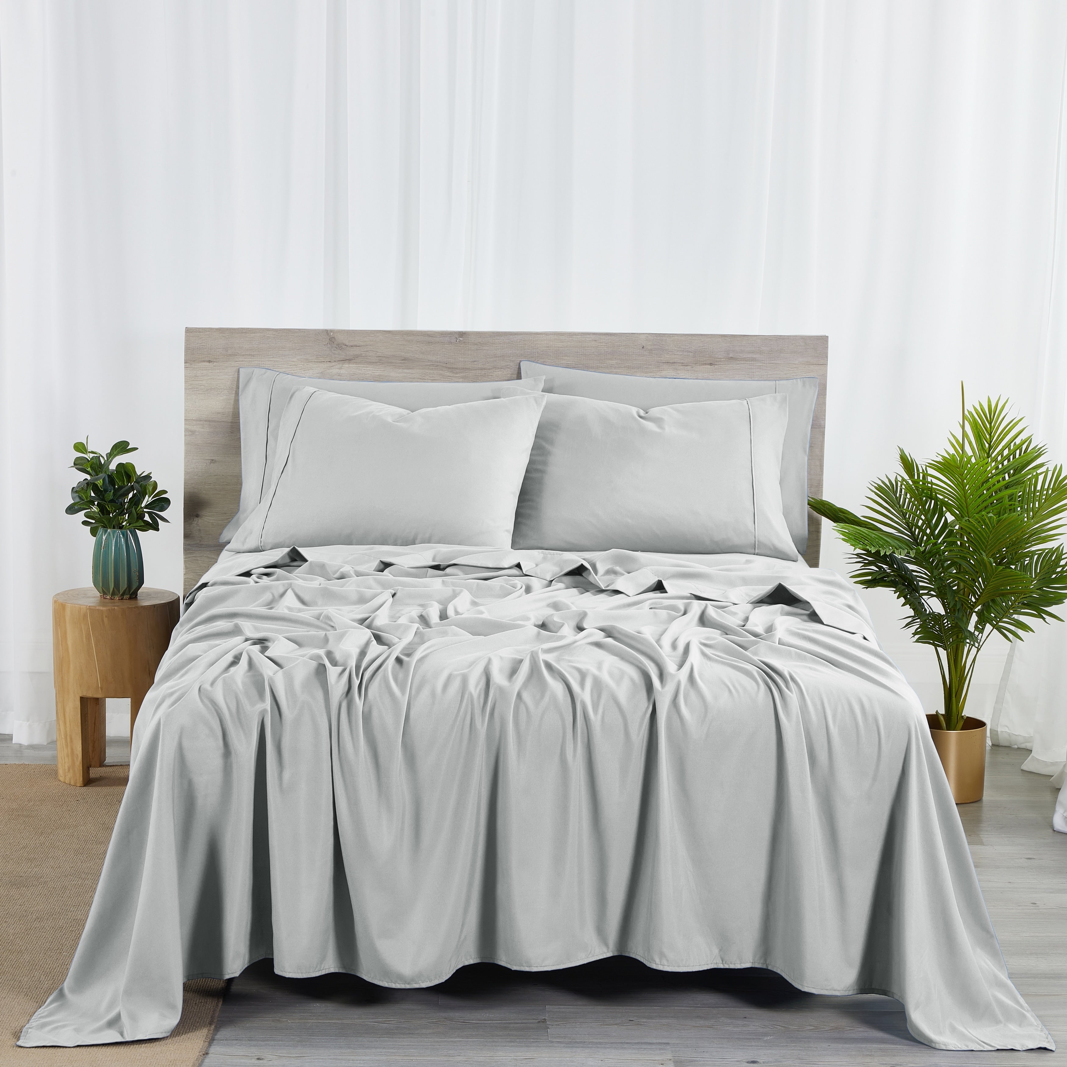 Ensemble de draps Bibb Home 2000 fils, 6 pièces, en rayonne de bambou