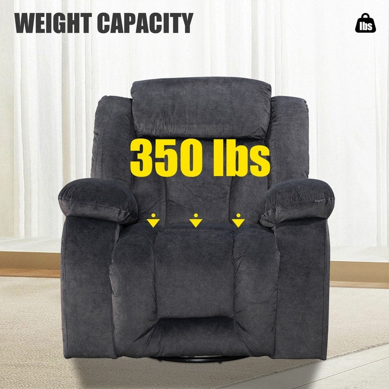 Fauteuil inclinable pivotant et rembourré