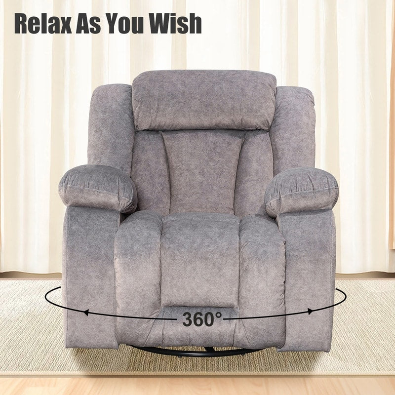 Fauteuil inclinable pivotant et rembourré