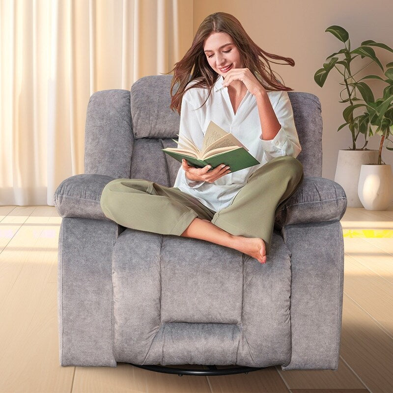 Fauteuil inclinable pivotant et rembourré