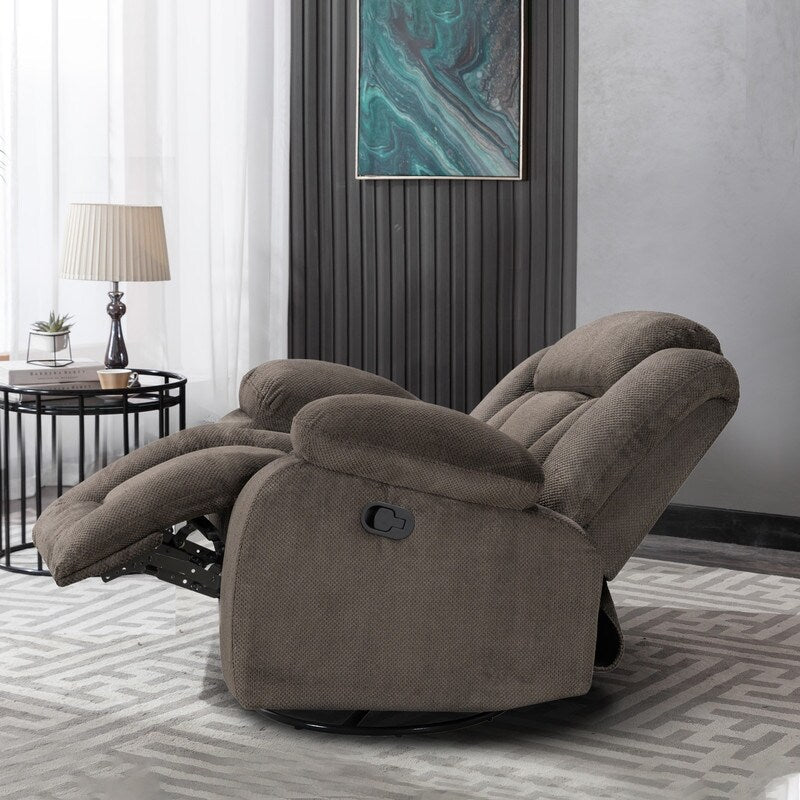 Fauteuil inclinable pivotant et rembourré