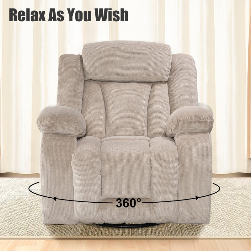 Fauteuil inclinable pivotant et rembourré