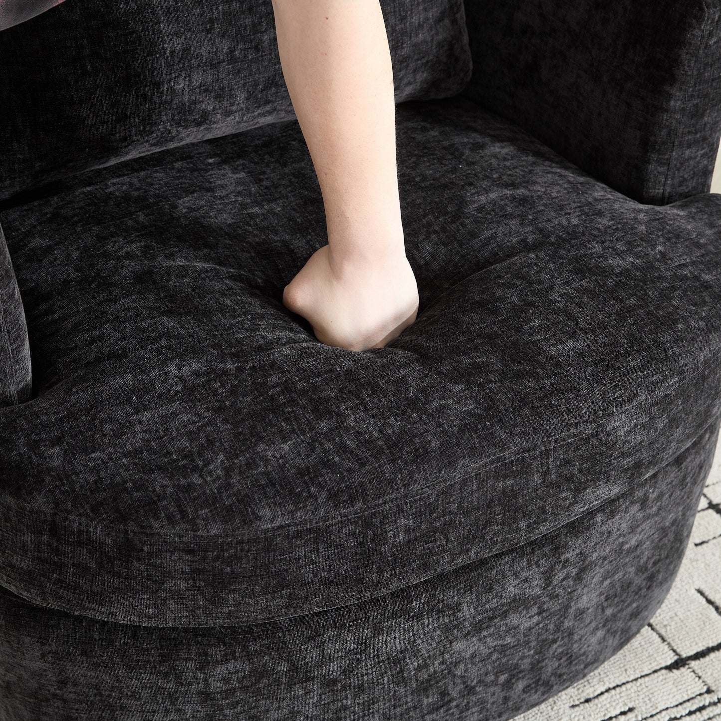 Chaise de bureau pivotante moderne avec hauteur réglable et rotation à 360 degrés pour le confort du bureau à domicile