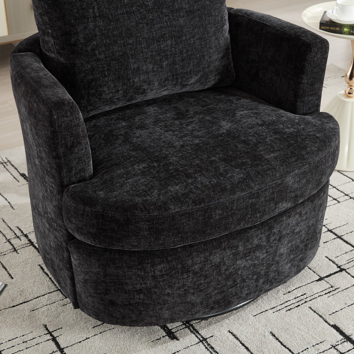 Chaise de bureau pivotante moderne avec hauteur réglable et rotation à 360 degrés pour le confort du bureau à domicile