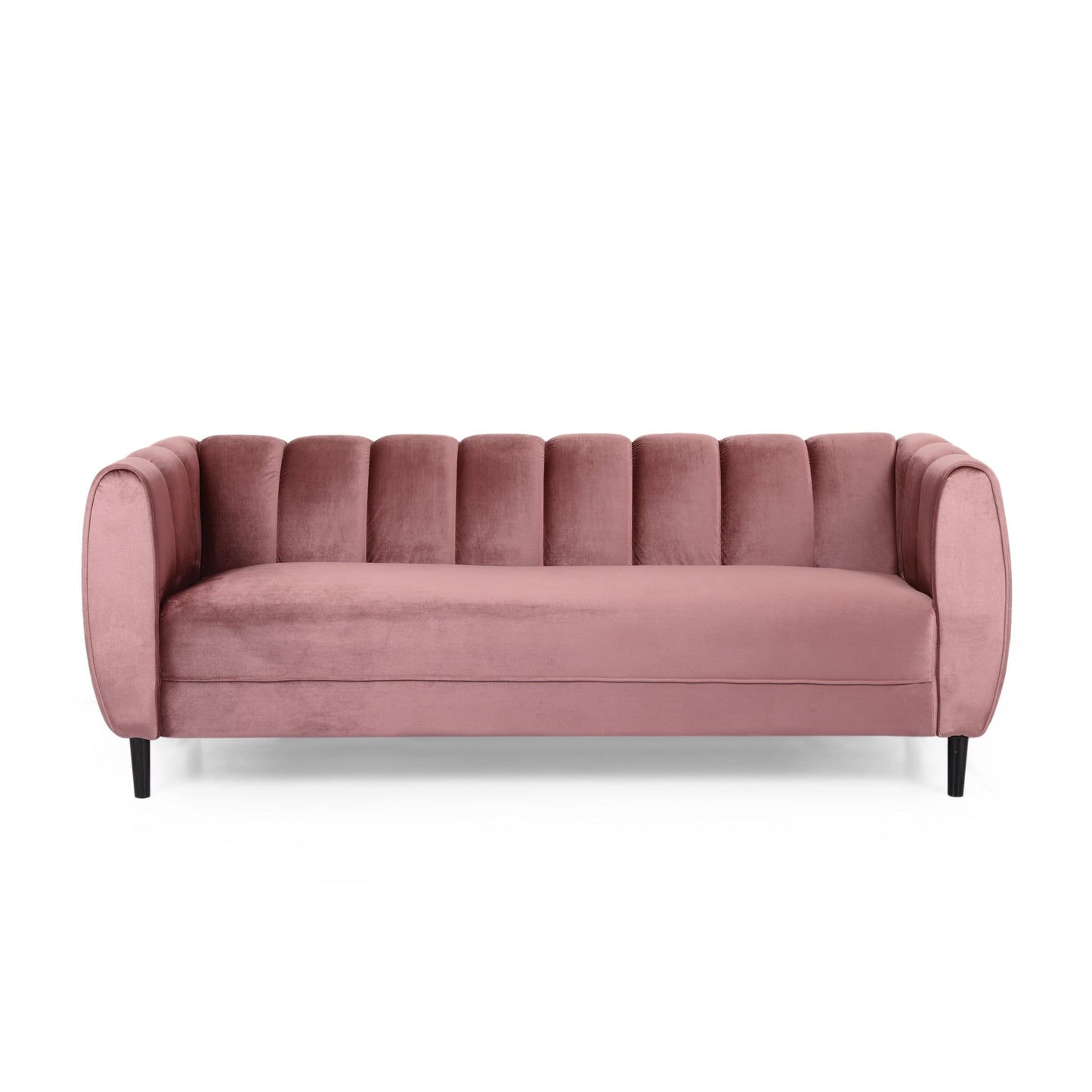 Canapé 3 places en velours moderne Bobran par Christopher Knight Home - 30,00 P x 83,25 L x 30,25 H