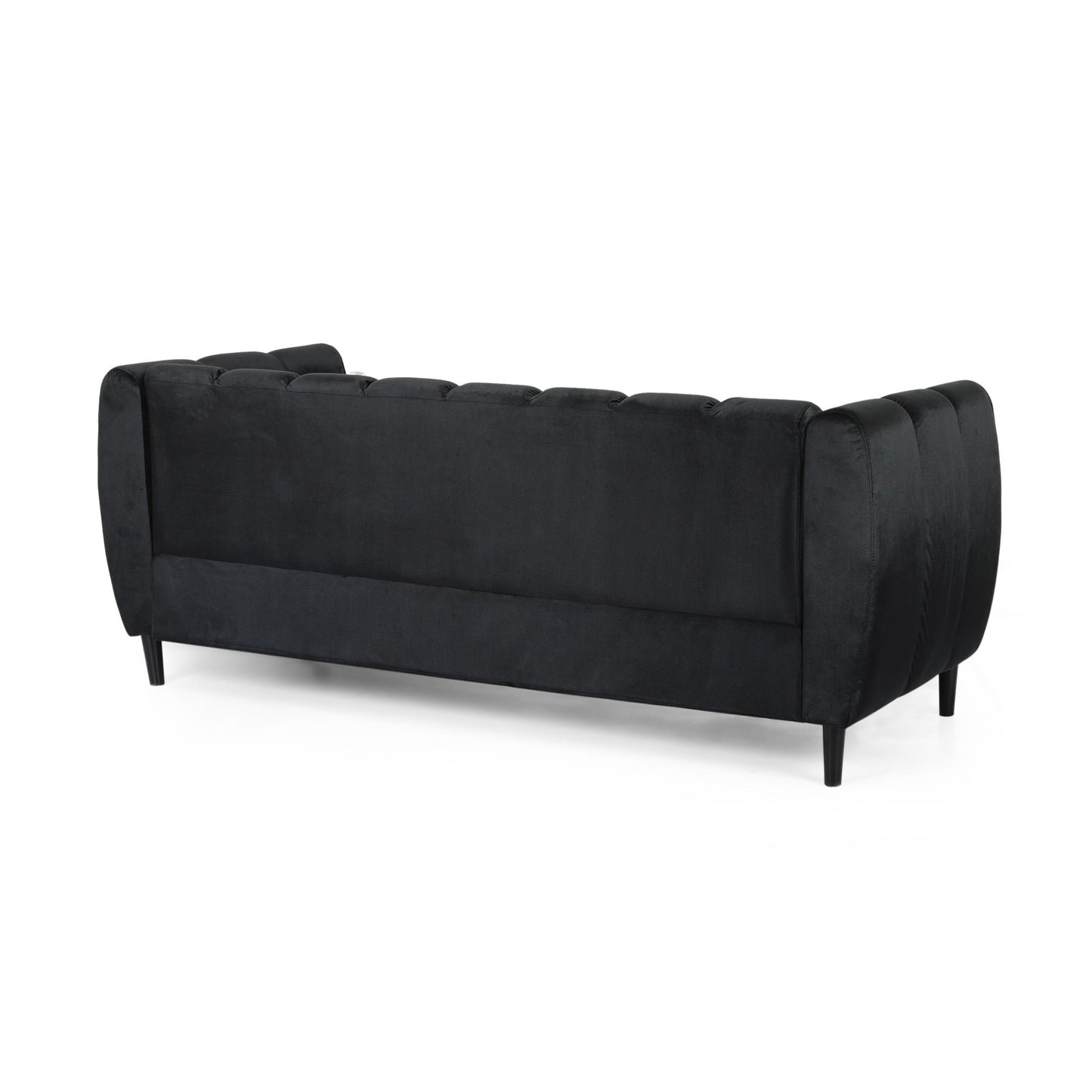 Canapé 3 places en velours moderne Bobran par Christopher Knight Home - 30,00 P x 83,25 L x 30,25 H