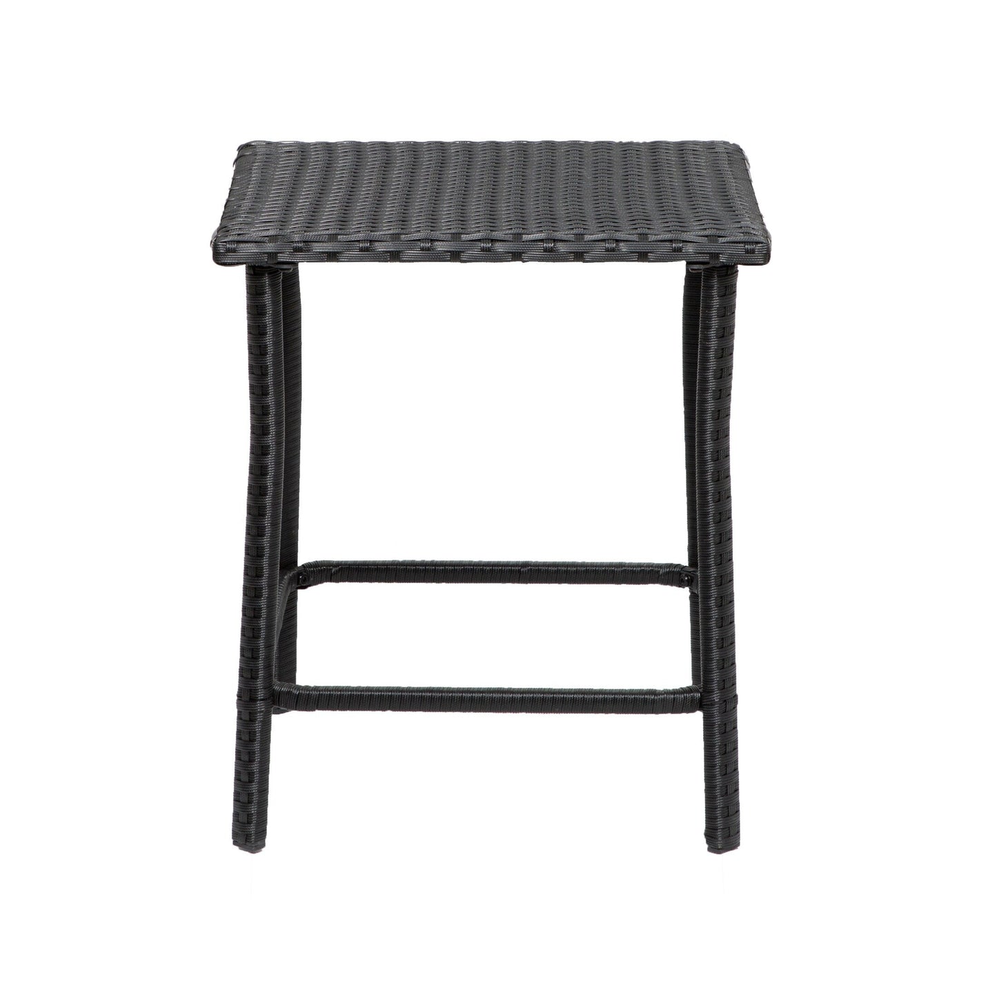 Ensemble de jardin bistrot Bradbury Outdoor 3 pièces en osier avec coussins